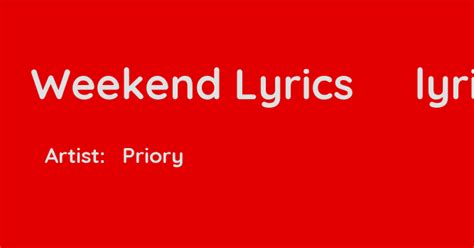 Searching lyrics [Priory]