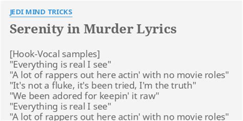 Serenity In Murder lyrics [Jedi Mind Tricks]