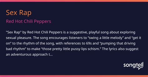 Sex Rap lyrics [Red Hot Chili Peppers]