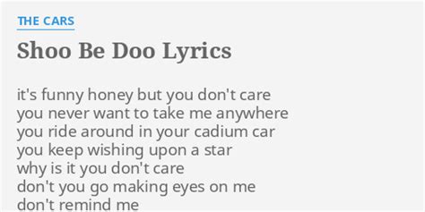 Shoo Be Doo lyrics [The Cars]