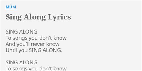 Sing Along lyrics [​mum]