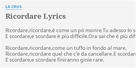 Soltanto Amore lyrics [La Crus]