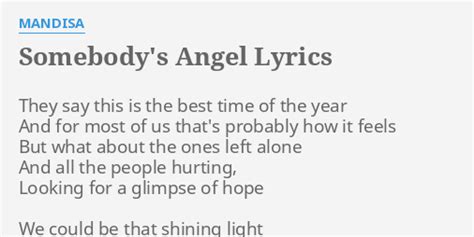 Somebody's Angel lyrics [Mandisa]