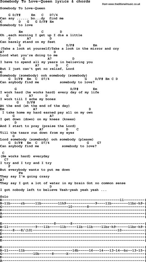 Somebody To Love lyrics [Queen]