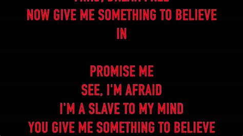 Something to believe in lyrics [Blakwall]