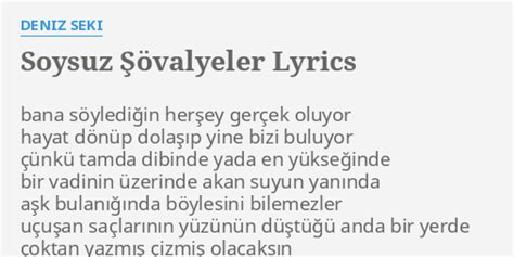 Soysuz Şövalyeler lyrics [Deniz Seki]