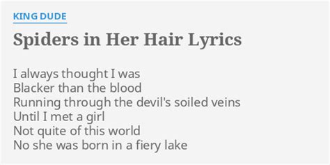 Spiders In Her Hair lyrics [King Dude]