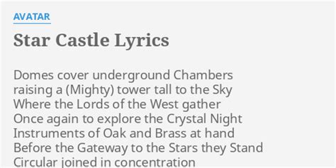 Star Castle lyrics [Avatar]