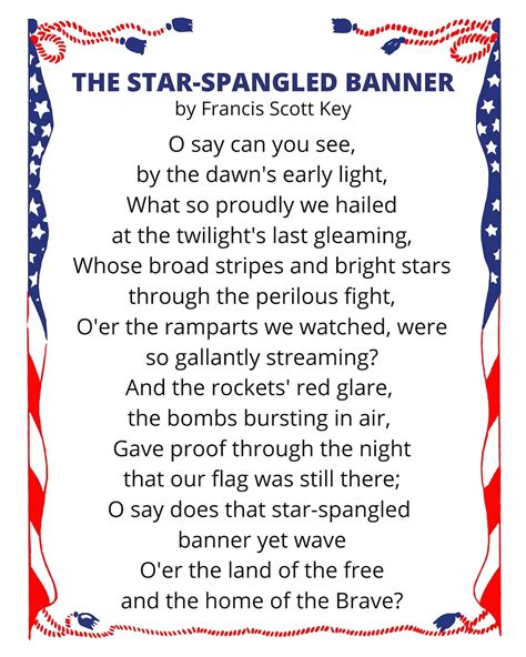 Star Spangled Banner lyrics [Joe Ferrari]