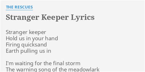 Stranger Keeper lyrics [The Rescues]