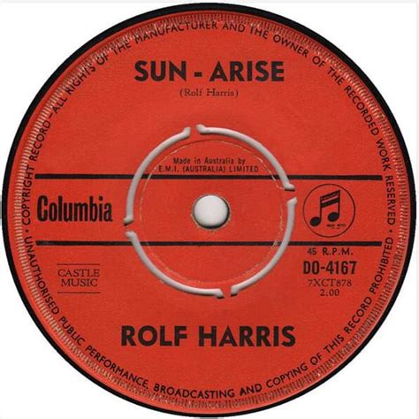 Sun Arise lyrics [Rolf Harris]