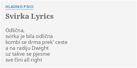 Svirka lyrics [Hladno Pivo]