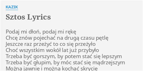 Sztos lyrics [Kazik]