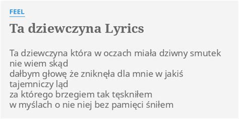 Ta dziewczyna lyrics [Feel]