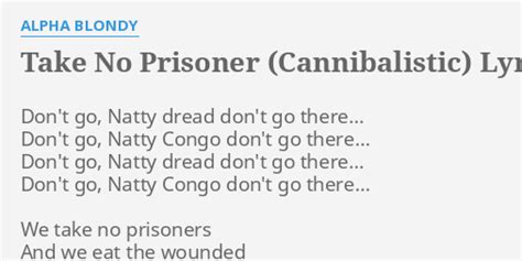 Take No Prisoner lyrics [Alpha Blondy]