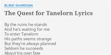 Tanelorn lyrics [Blind Guardian]