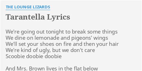 Tarantella lyrics [The Lounge Lizards]