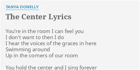 The Center lyrics [Tanya Donelly]