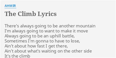 The Climb lyrics [Ahmir]