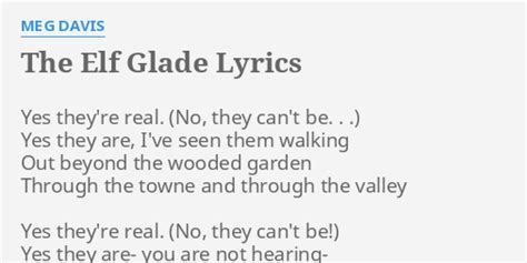 The Elf Glade lyrics [Meg Davis]
