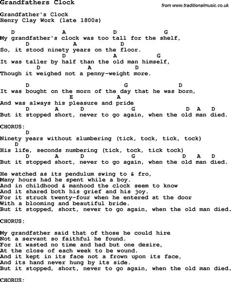 The Grandfather Clock lyrics [Hellions]