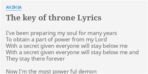 The Key Of Throne lyrics [Avzhia]