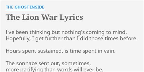 The Lion War lyrics [The Ghost Inside]