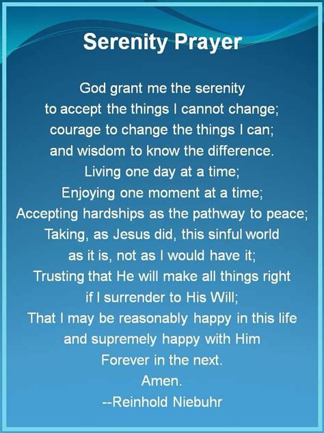 The Serenity Prayer lyrics [Bill Anderson]