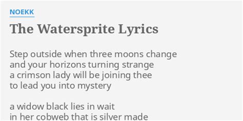 The Watersprite lyrics [Noekk]