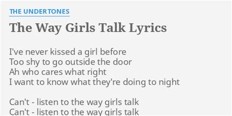 The Way Girls Talk lyrics [The Undertones]