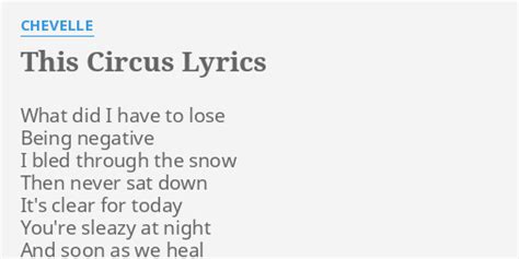 This Circus lyrics [Chevelle]