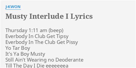 Thursday Interlude lyrics [DAMONTE]