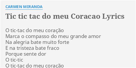 Tic-Tac do Meu Coração lyrics [1E99]