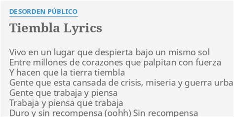 Tiembla lyrics [Franco 