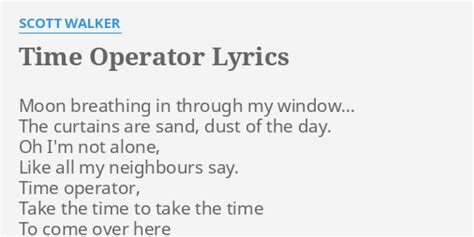 Time Operator lyrics [Scott Walker]