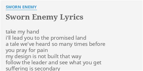 Time To Rage lyrics [Sworn Enemy]