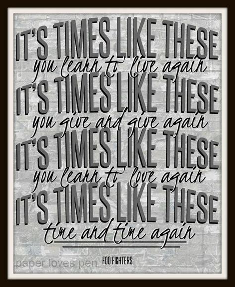 Times Like These lyrics [Foo Fighters]