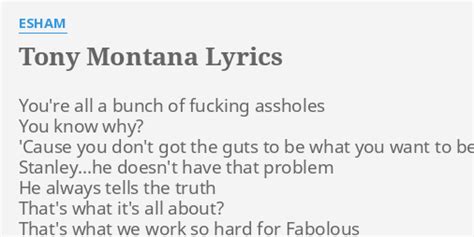 Tony Montana lyrics [Esham]