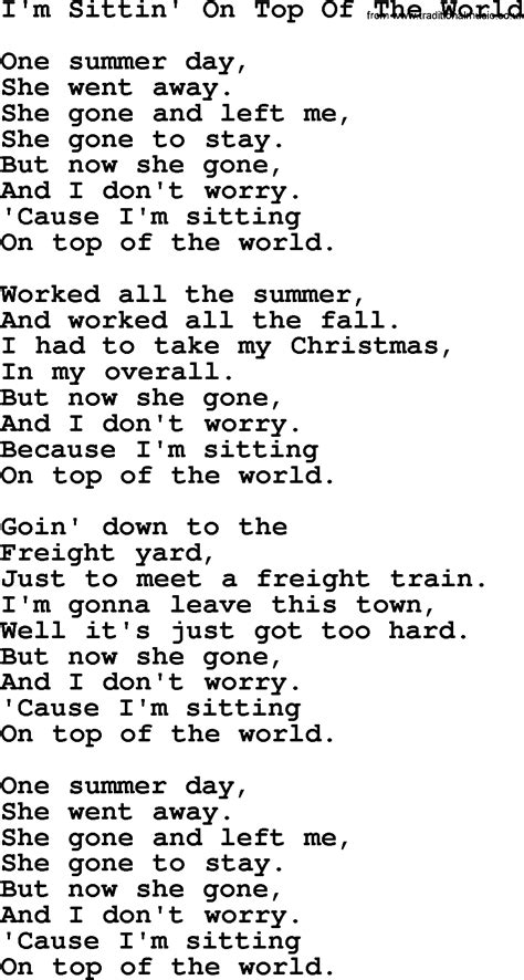 Top of the World lyrics [The Rascals]