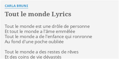 Tout le monde lyrics [Coeur de Glace]