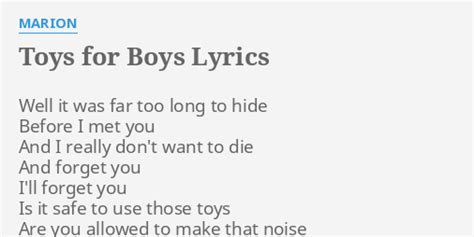 Toys For Boys lyrics [Marion]