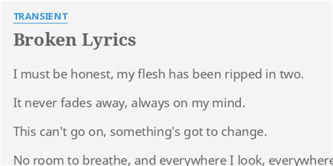 Transient lyrics [Maal]