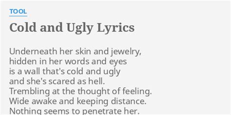 Ugly lyrics [Cold]