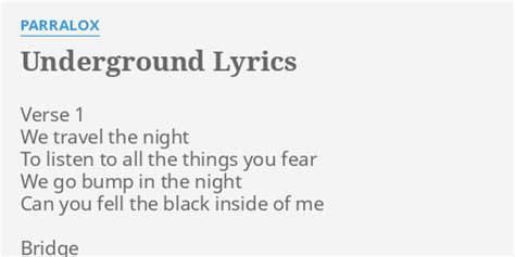 Underground lyrics [Parralox]