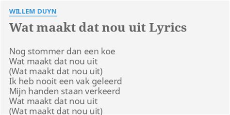 Werk Dat Maakt Me Sterk lyrics [YONAS]