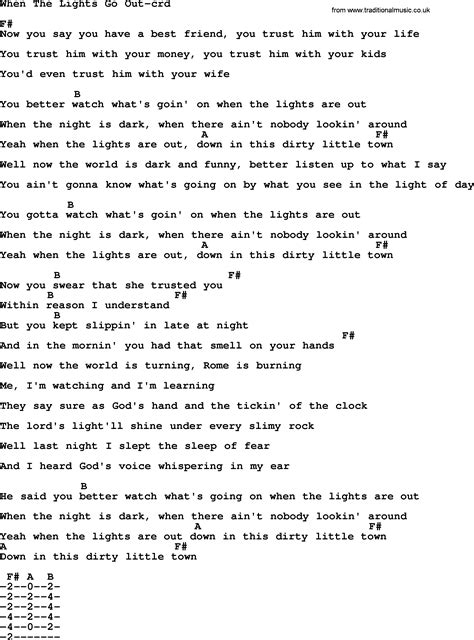 When the Lights Go Out lyrics [The Family Crest]