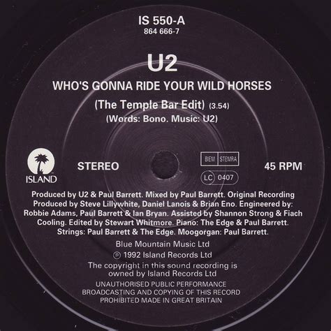 Who’s Gonna Ride Your Wild Horses lyrics [U2]