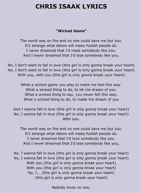 Wicked Game lyrics [Virgin Steele]