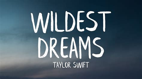 Wildest Dreams (Taylor's Version) lyrics [Taylor Swift]