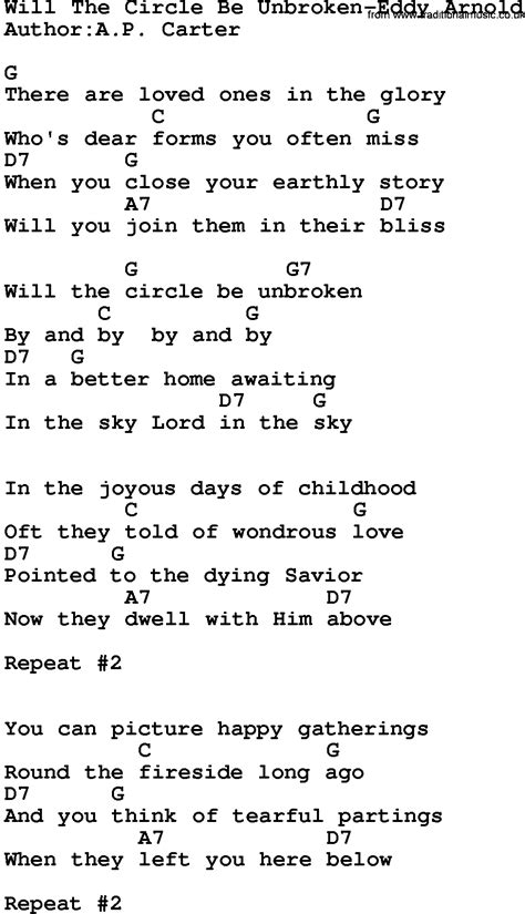 Will The Circle Be Unbroken lyrics [Eddy Arnold]